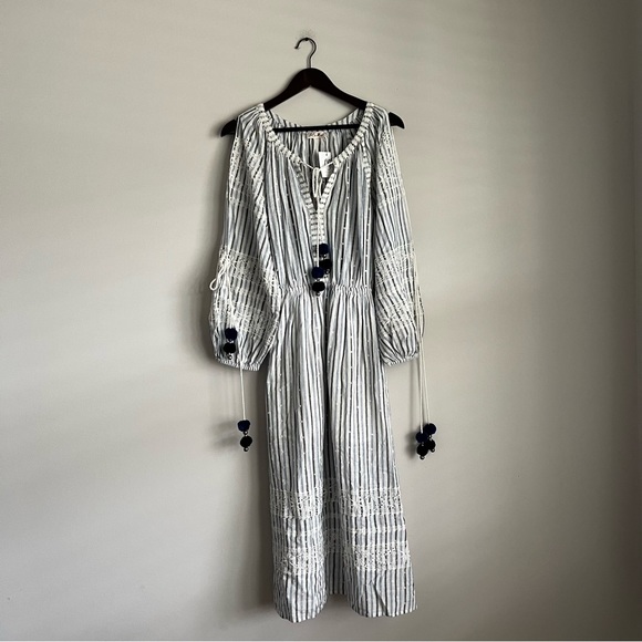 LoveShackFancy Embroidered Isla Midi Dress Medium NWT - Picture 3 of 6